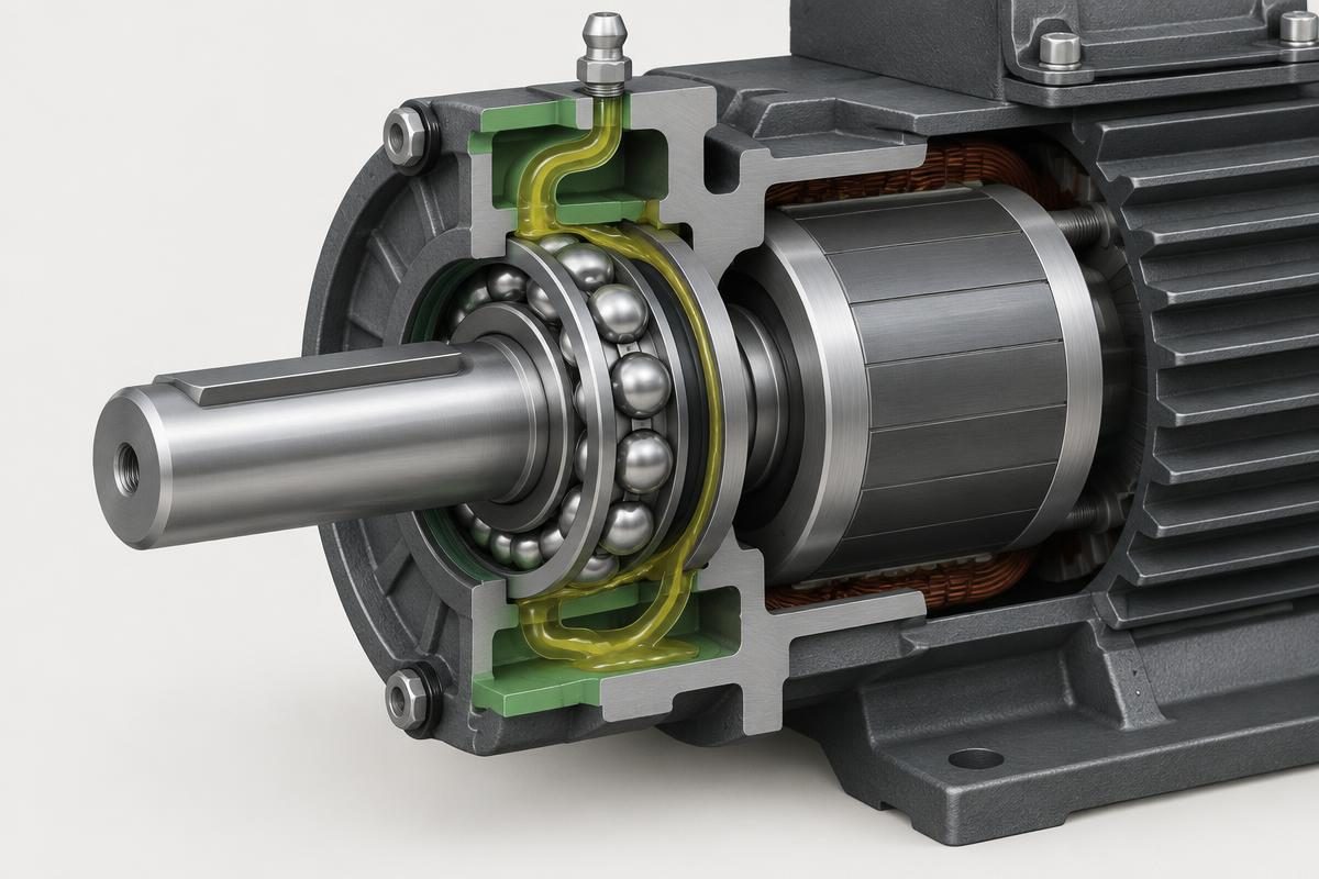 Drive-end bearing cutaway