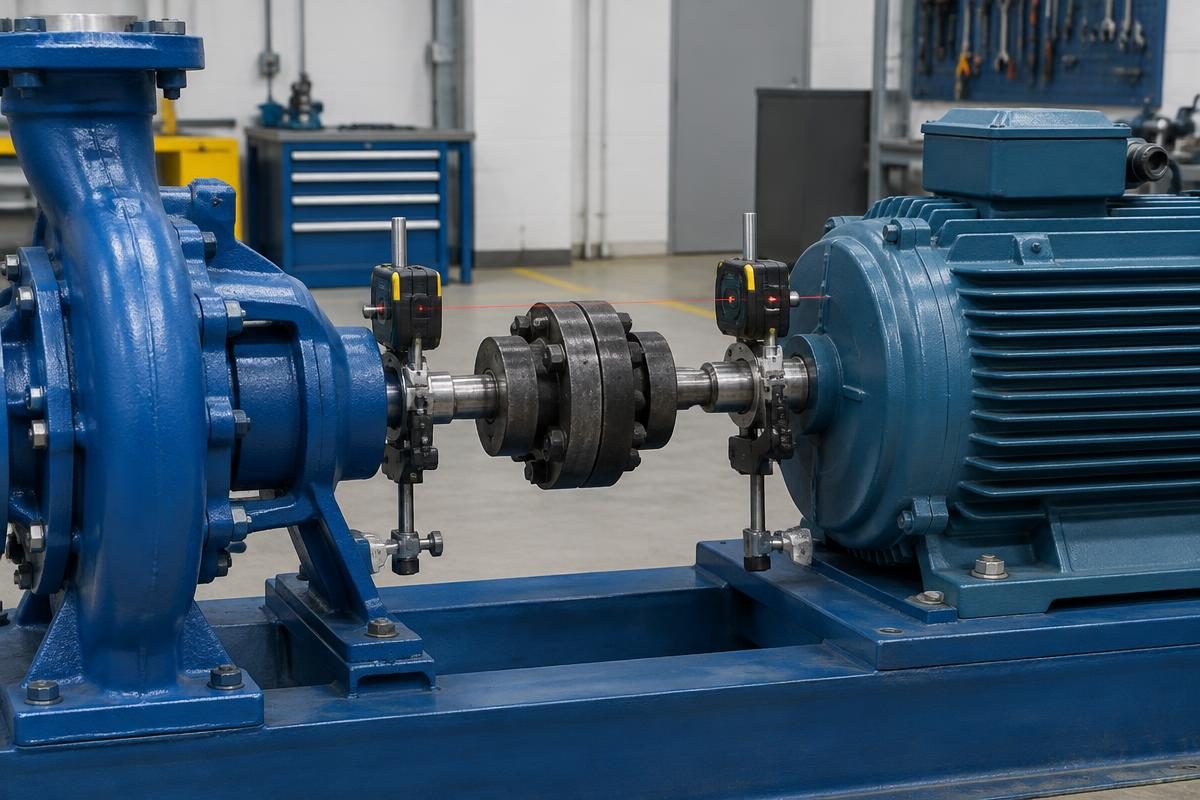 Laser shaft-alignment setup