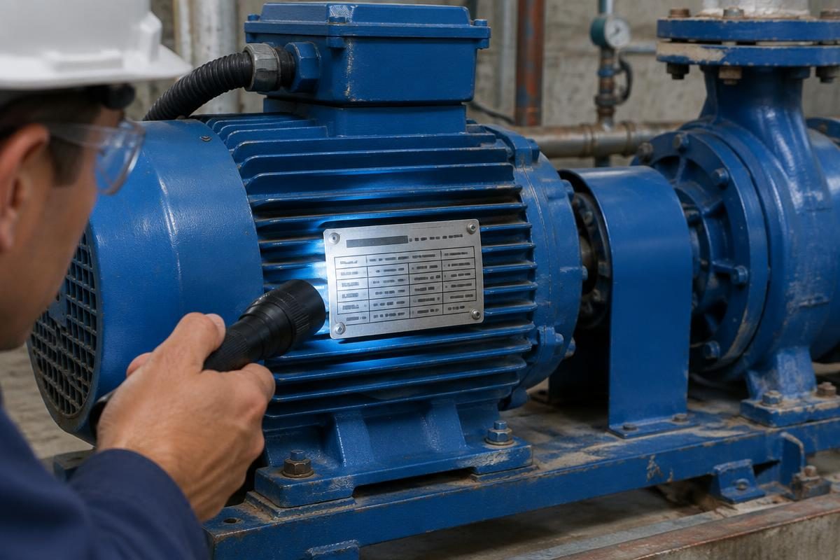 Motor nameplate inspection