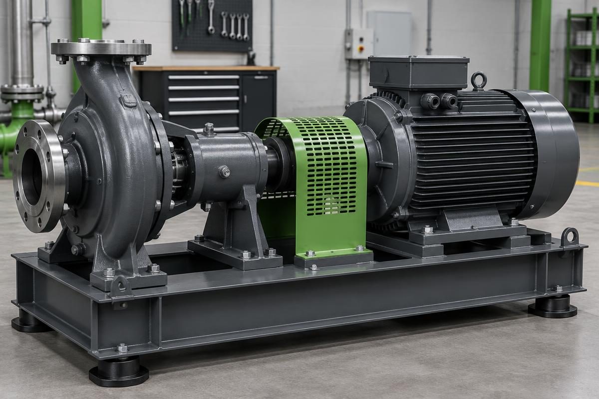 Pump and motor skid context